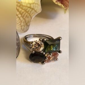 statement ring with stones